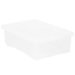 B&M Underbed Clear Storage Box With Lid 32L - Clear 9 B&M Underbed Clear Storage Box With Lid 32L - Clear -Chic Home Decor Store 314173 32l underbed storage box with lid clear