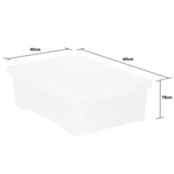 B&M Underbed Clear Storage Box With Lid 32L - Clear 8 B&M Underbed Clear Storage Box With Lid 32L - Clear -Chic Home Decor Store 314173 32l underbed storage box with lid clear 3