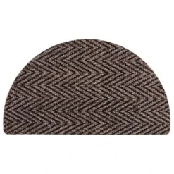 B&M Half Moon Indoor Chevron Doormat 40 X 70cm -Chic Home Decor Store 319759 Half Moon Indoor Chevron Mat 40x70cm brown
