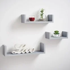 Lokken Set Of 3 Shelves - Grey