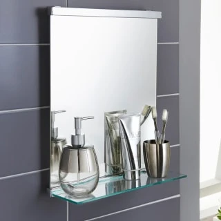 B&M Premium Bathroom Mirror With Shelf 1 B&M Premium Bathroom Mirror With Shelf