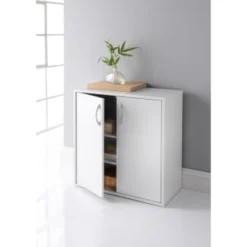 Front Page -Chic Home Decor Store 333080 2 door cupbard with shelves open