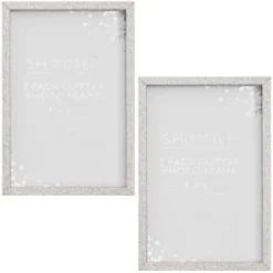 B&M Glitter Photo Frames 4 X 6" 2pk -Chic Home Decor Store 343242 glitter photo grame 2pk 2