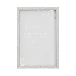 B&M Glitter Photo Frames 4 X 6" 2pk -Chic Home Decor Store 343242 glitter photo grame 2pk 3