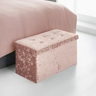 B&M Storage Ottoman - Blush 1 B&M Storage Ottoman - Blush