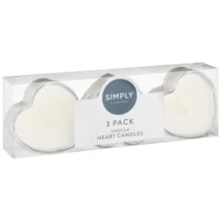 Heart Candles 3pk