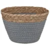 B&M Mini Cotton Wicker Basket - Grey