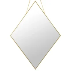 B&M Diamond Hanging Mirror - Gold 3 B&M Diamond Hanging Mirror - Gold -Chic Home Decor Store 362622 diamond hanging mirror 2