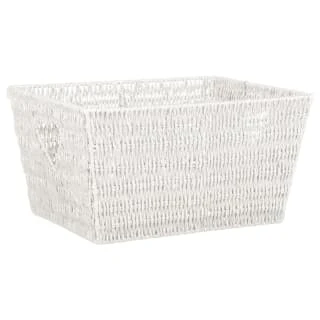 B&M Vannes Heart Cut Out Wicker Basket - White 1 B&M Vannes Heart Cut Out Wicker Basket - White