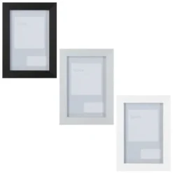 B&M Block Photo Frame 4 X 6" 2pk - Grey -Chic Home Decor Store 367045 2pk block photo frame 4x6 main