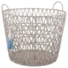 B&M Storage Basket With Tassel - Grey