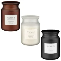 B&M Large Spa Scented Candle - Amber - Restore -Chic Home Decor Store 368680 368679 368691 large spa candle group 2 2