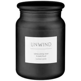 B&M Large Spa Scented Candle - Black - Unwind 1 B&M Large Spa Scented Candle - Black - Unwind