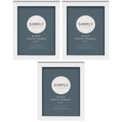 Simply Everyday 5 X 7" Block Frames 3pk - White