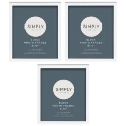 Simply Everyday 8 X 10" Block Frames 3pk - White