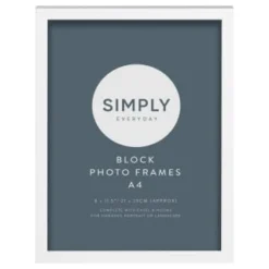 Simply Everyday A4 Block Frames 3pk - White 3 Simply Everyday A4 Block Frames 3pk - White -Chic Home Decor Store 370281 3pk simply everyday block frame a4 2