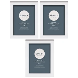Simply Everyday 4 X 6" Block Frames 3pk - White 1 Simply Everyday 4 X 6" Block Frames 3pk - White
