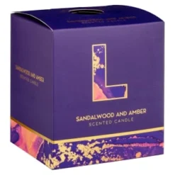B&M Alphabet Candle (Assorted) - Sandalwood & Amber -Chic Home Decor Store 372815 372816 372849 alphabet candle sandalwood and amber l