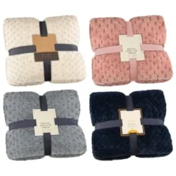 B&M Waffle Faux Fur Throw - Navy -Chic Home Decor Store 372937 372948 372950 waffle faux fur throw group 1