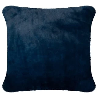 B&M Navy Aspen Faux Fur Cushion 1 B&M Navy Aspen Faux Fur Cushion