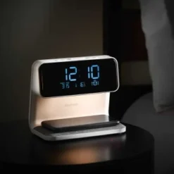 Goodmans Wireless Charging Alarm Clock -Chic Home Decor Store 373397 goodmans alarm clock with wireless charging and nightlight 2