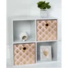 B&M Metallic Storage Cubes 2pk - Blush