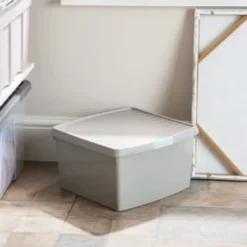 B&M Waffle Clip Box 25.5L - Grey -Chic Home Decor Store 375472 grey 25 5l waffle clip box 4