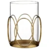 B&M Glass Candle Holder - Gold