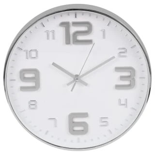 B&M Embossed Clock - Silver 1 B&M Embossed Clock - Silver
