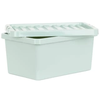 B&M Storage Box With Lid 11L - Sage 2 B&M Storage Box With Lid 11L - Sage - Image 2