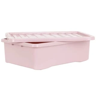 B&M Under Bed Storage Box 32L - Dusty Pink 2 B&M Under Bed Storage Box 32L - Dusty Pink - Image 2