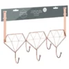 B&M Diamond Geo Overdoor Hooks - Rose Gold