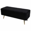 B&M Ottoman With Legs - Black