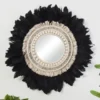 B&M Black Feather Mirror