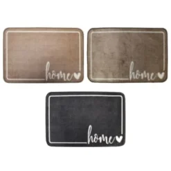 B&M Super Soft Washable Slogan Mat 50 X 70cm - Grey -Chic Home Decor Store 379118 slogan super soft washable mat 50x75cm home group