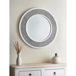 B&M Grey Rope Mirror - Grey