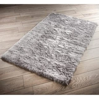 Silver Shimmer Metallic Rug 60 X 110cm 1 Silver Shimmer Metallic Rug 60 X 110cm