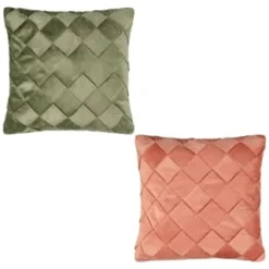 B&M Basket Weave Velvet Cushion - Sage -Chic Home Decor Store 380438 380756 basket weave velvet cushion main