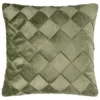 B&M Basket Weave Velvet Cushion - Sage