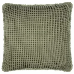 B&M Cotton Waffle Cushion - Green