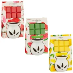B&M Oil Burner & Wax Melt Set - Watermelon 7 B&M Oil Burner & Wax Melt Set - Watermelon -Chic Home Decor Store 380472 380475 380478 oil burner wax melt set group