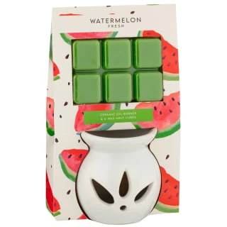 B&M Oil Burner & Wax Melt Set - Watermelon 1 B&M Oil Burner & Wax Melt Set - Watermelon