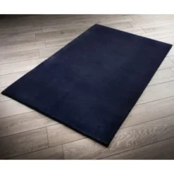 B&M Micro Plush Rug 60 X 110cm - Navy