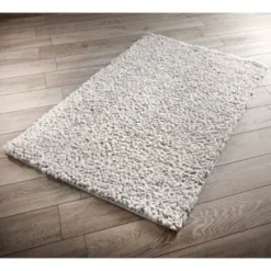 B&M Chunky Knit Rug 60 X 110cm - Silver