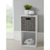 Kavala Cotton Lokken Cube Shelving Unit & Basket - Black