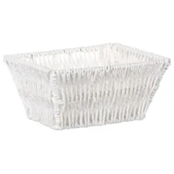 B&M Syros Mini Wicker Basket - White