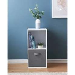 Lokken 2 Cube Basket Storage - White