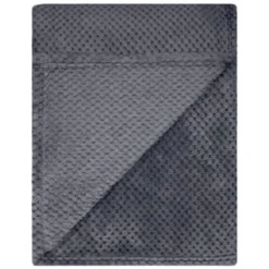 B&M Waffle Throw - Dark Slate -Chic Home Decor Store 383152 supersoft waffle throw dark slate 3