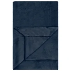 Heritage Collection Aspen Faux Fur Throw - Navy -Chic Home Decor Store 383180 aspen throw navy1
