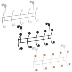 B&M 10 Ball Overdoor Hooks - Silver -Chic Home Decor Store 383570 10 ball overdoor hooks main